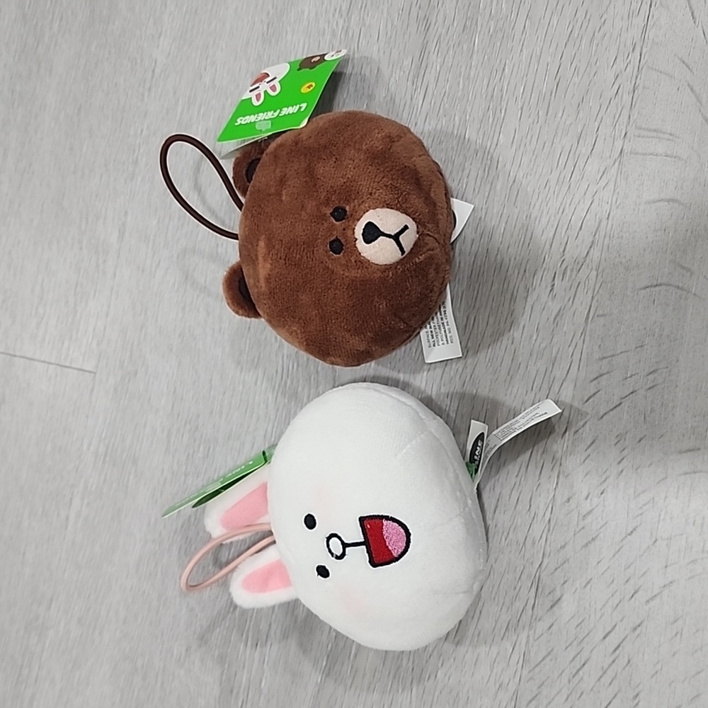 Takara Tomy Line Friends Plush Bear and Bunny